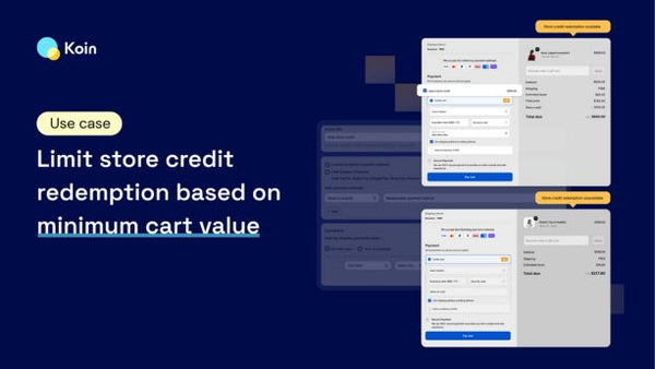 Limit store credit redemption based on minimum cart value